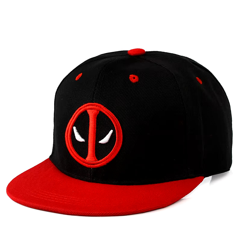 Anime Deadpool Hat Cosplay Wade Winston Wilson Flat Brim Hat Outdoor Duckbill Hat Unisex Hip-Hop Hat Sunshade Hat