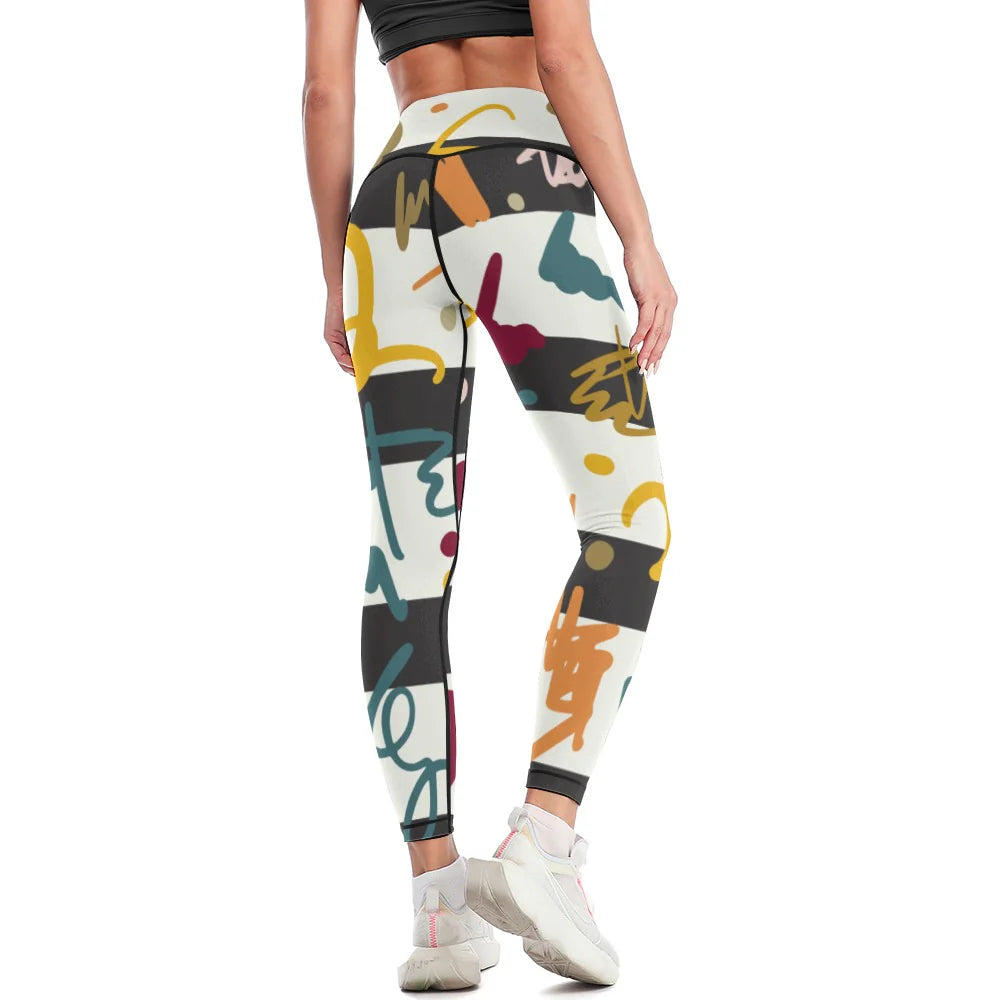 Shabella Women'S Multicolor Retro Comfort Sports Yoga Pants