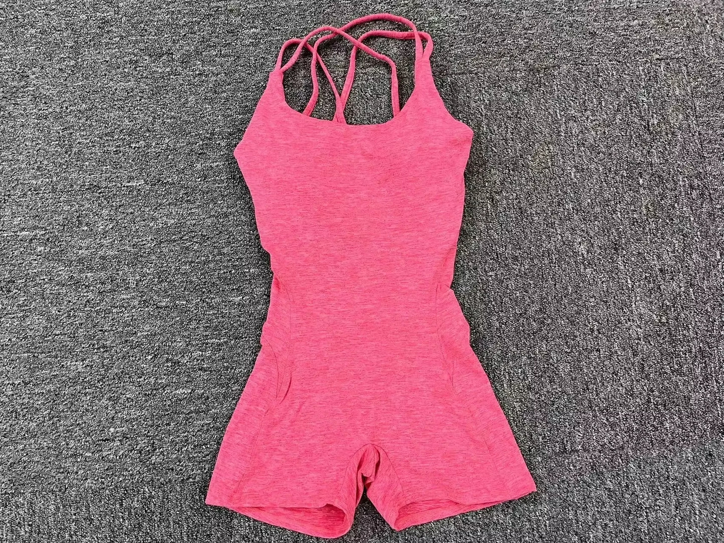 Sexy Backless Scrunch Sporty Tight Jumpsuit Raises Butt Playsuit Women Romper Summer Gym Fitness Short Overalls One Pieces Set