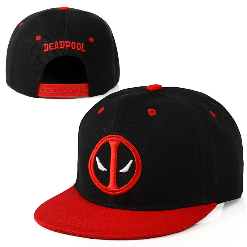 Anime Deadpool Hat Cosplay Wade Winston Wilson Flat Brim Hat Outdoor Duckbill Hat Unisex Hip-Hop Hat Sunshade Hat