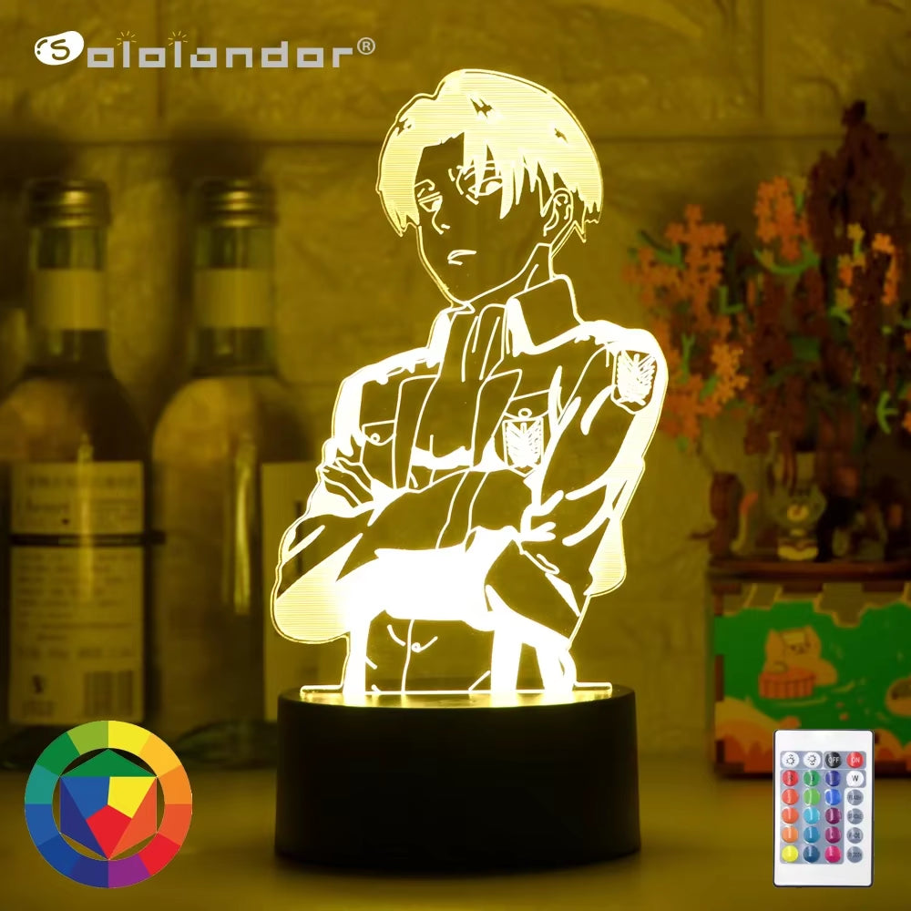 Acrylic Table Lamp Anime Attack on Titan for Home Room Decor Light Cool Kid Child Gift Manga AOT Night Light Attack on Titan