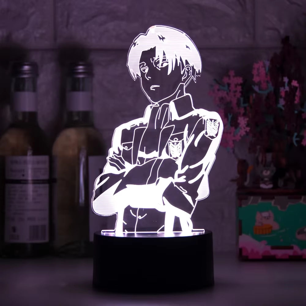 Acrylic Table Lamp Anime Attack on Titan for Home Room Decor Light Cool Kid Child Gift Manga AOT Night Light Attack on Titan