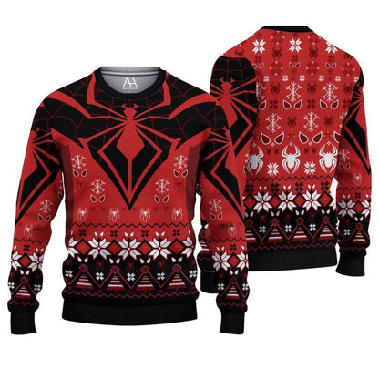 Spiderman Pattern Christmas Sweater