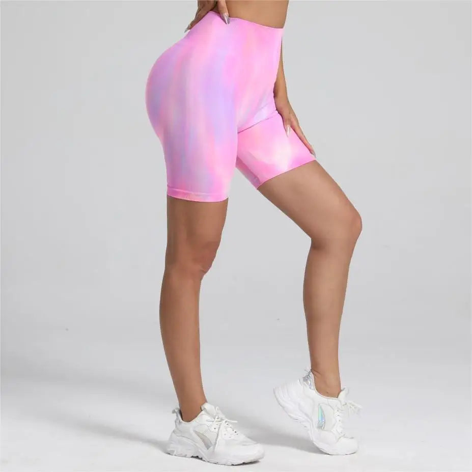 Tie Dye Gym Scrunch Leggings and Shorts