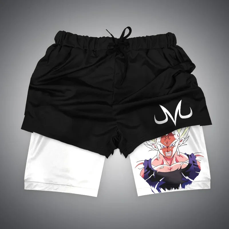 Anime Gym Shorts Double Layer 2-In-1