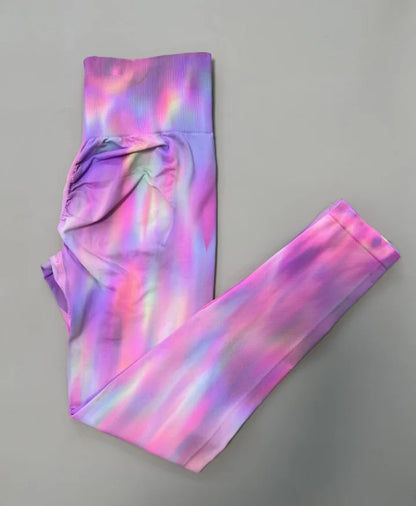 Tie Dye Gym Scrunch Leggings and Shorts