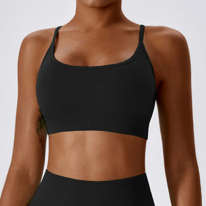 Yoga Top Criss Cross Backless Sports Bras Women