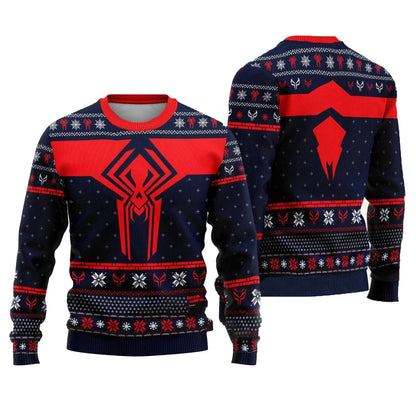 Spiderman Pattern Christmas Sweater