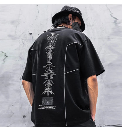 Techwear Print Cotton Harajuku T-shirt