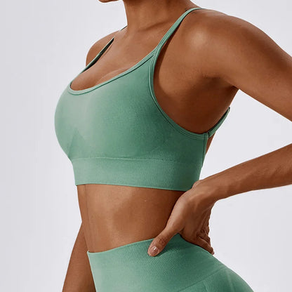 Yoga Top Criss Cross Backless Sports Bras Women