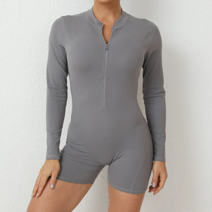 Seamless Yoga Zipper Jumpsuits