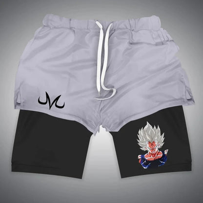 Anime Gym Shorts Double Layer 2-In-1