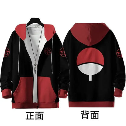 Naruto zipper hooded top