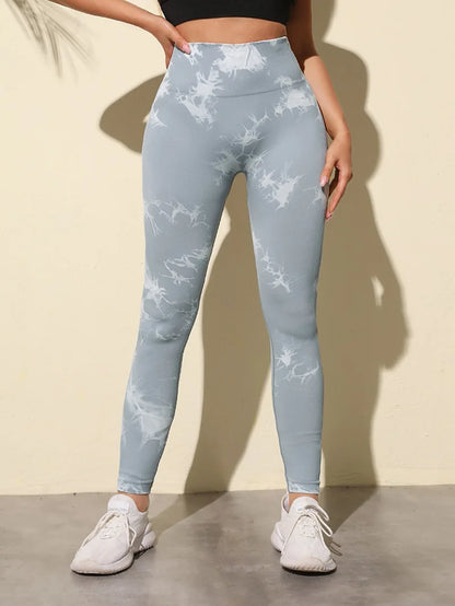 Tie Dye Scrunch Gym Leggings, Seamless