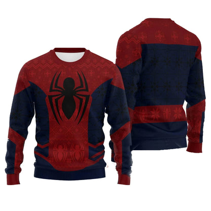 Spiderman Pattern Christmas Sweater