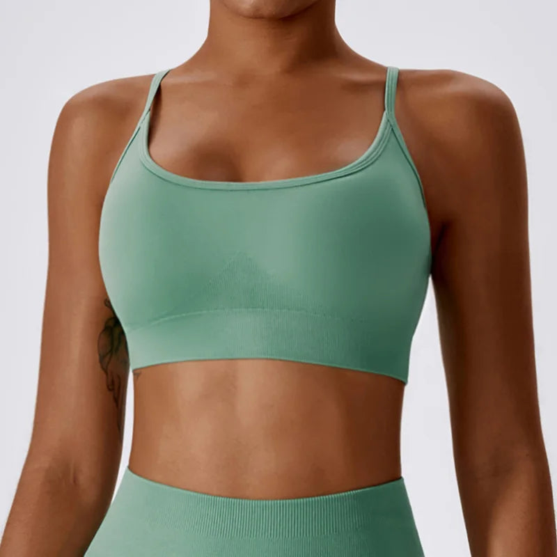 Yoga Top Criss Cross Backless Sports Bras Women