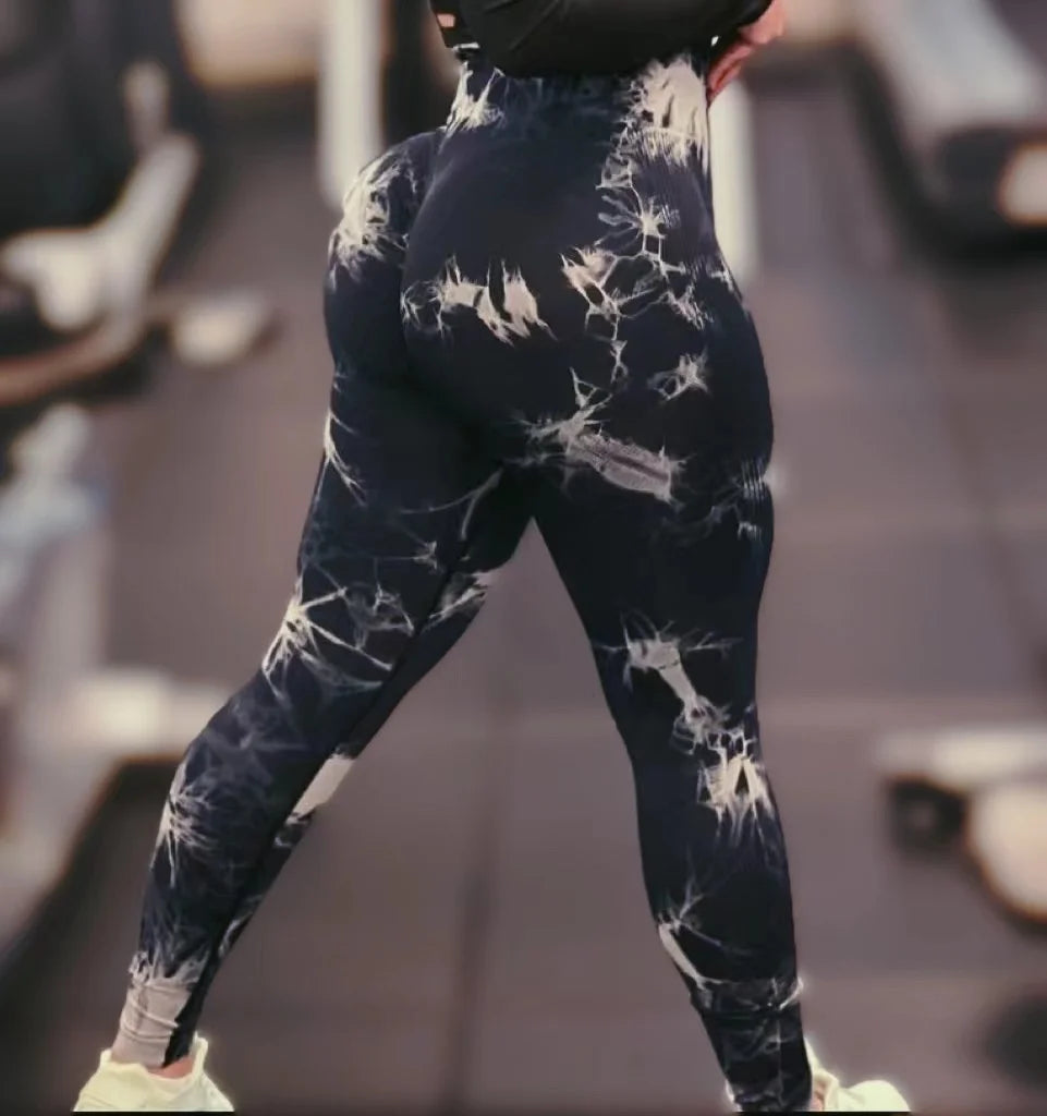 Tie Dye Gym Leggings Seamless Yoga Pants