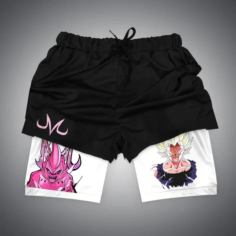 Anime Gym Shorts Double Layer 2-In-1