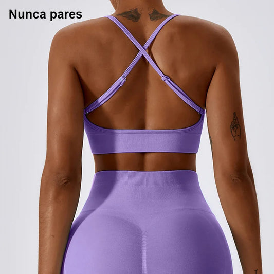 Yoga Top Criss Cross Backless Sports Bras Women