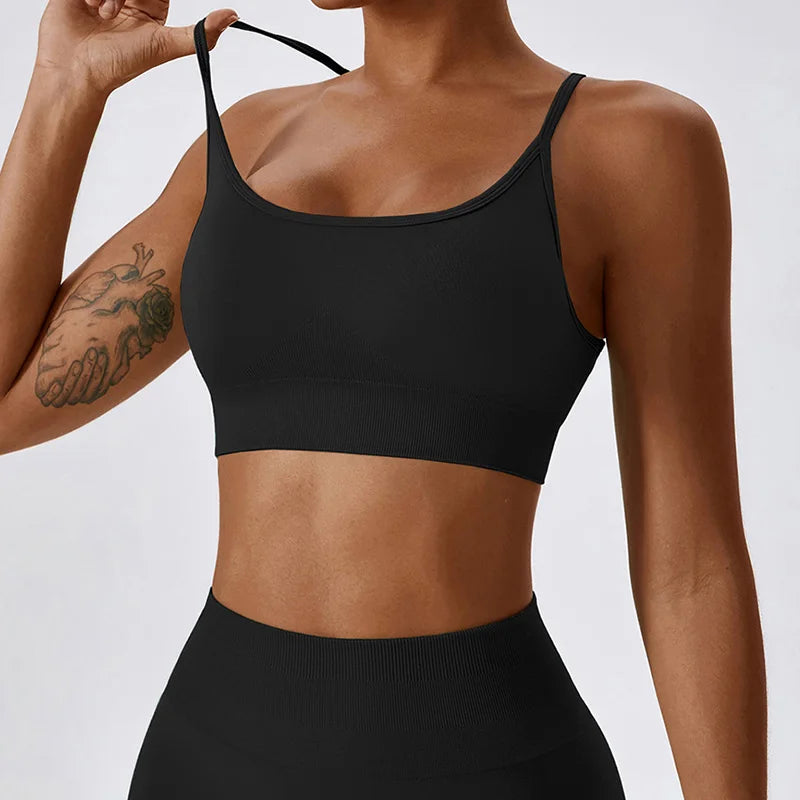 Yoga Top Criss Cross Backless Sports Bras Women