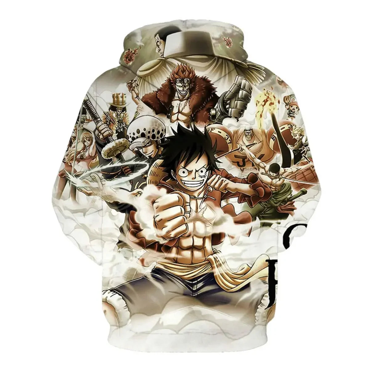 One Piece Anime Drawstring Hoodie