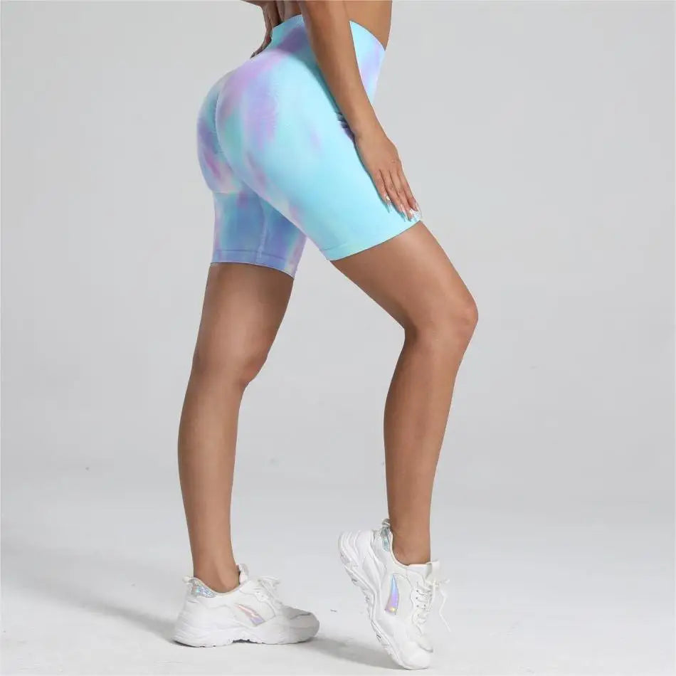 Tie Dye Gym Scrunch Leggings and Shorts