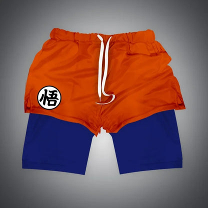 Anime Gym Shorts Double Layer 2-In-1