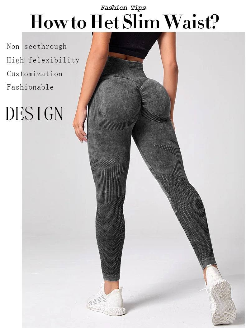 Womens Seamless Scrunch Leggings