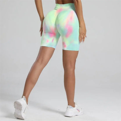 Tie Dye Gym Scrunch Leggings and Shorts