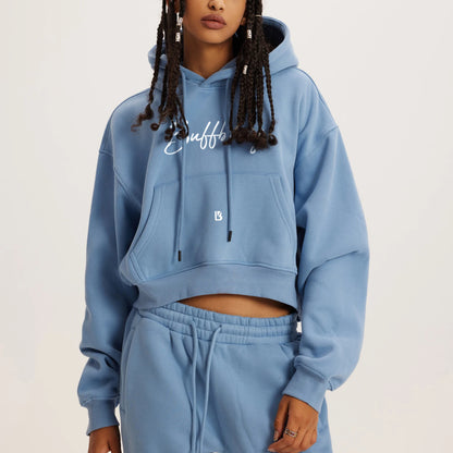 Buffbunny Drawstring Crop Loose Hoodies