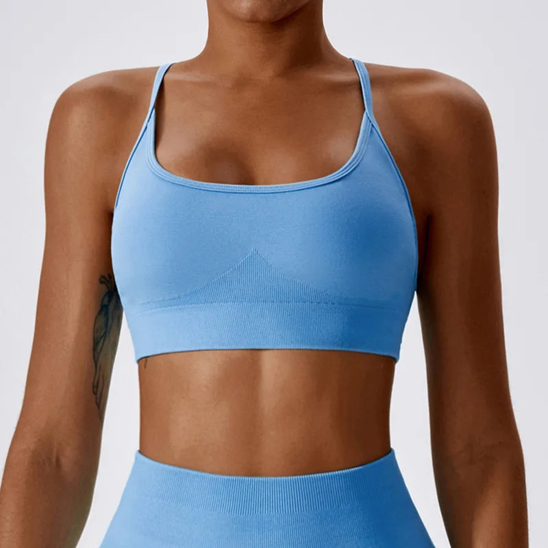 Yoga Top Criss Cross Backless Sports Bras Women