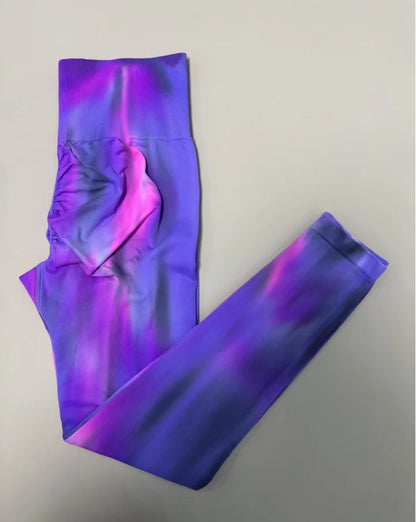 Tie Dye Gym Scrunch Leggings and Shorts