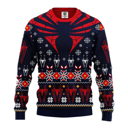 Spiderman Pattern Christmas Sweater