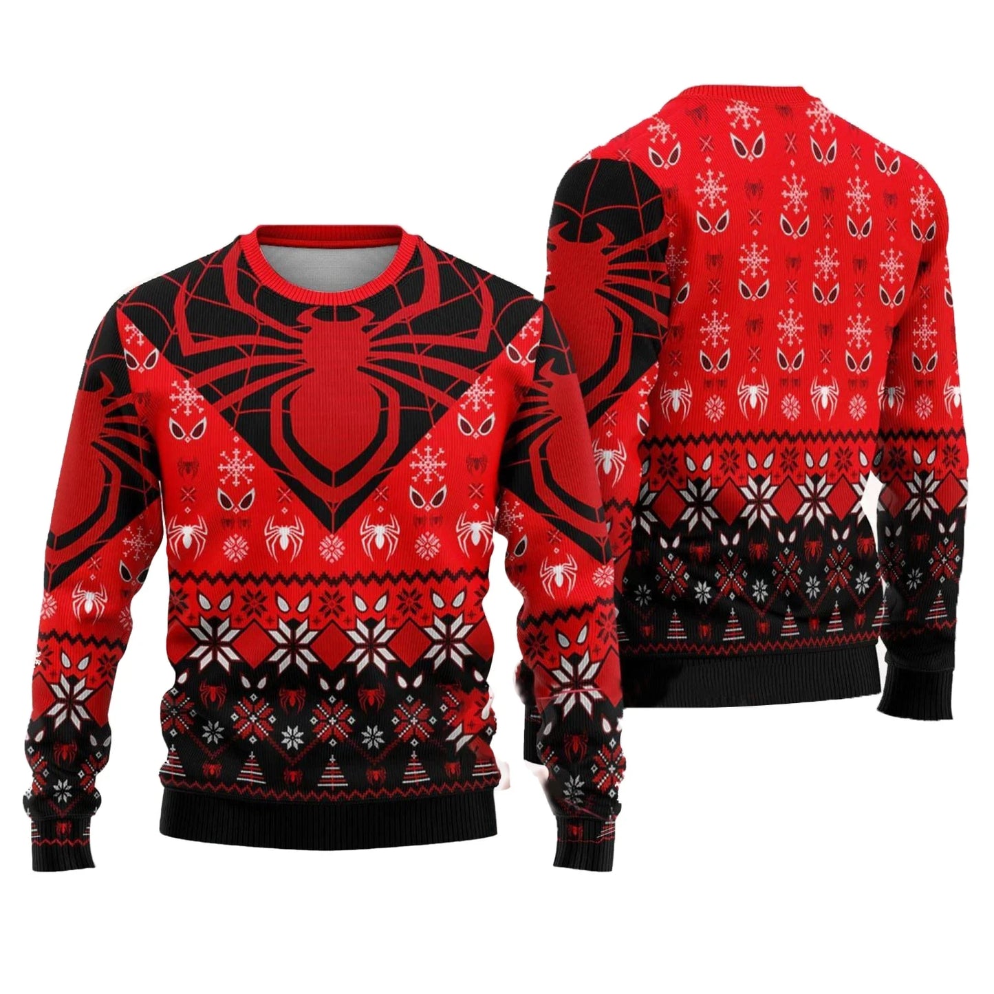 Spiderman Pattern Christmas Sweater