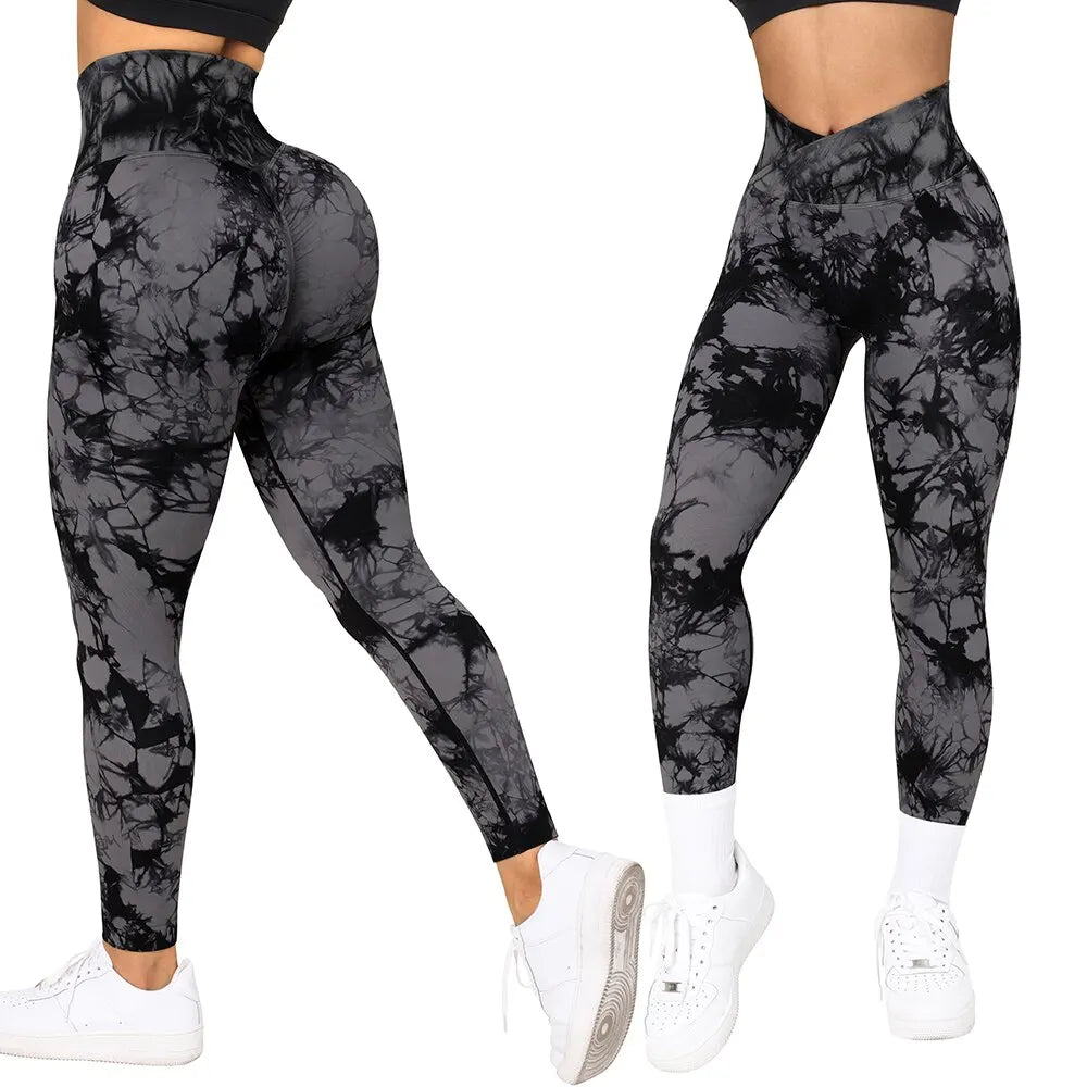 Tie Dye Fitness Legging Woman Push up Workout Sport Leggings Women Scrunch Butt Female Outfit Gym Seamless Legging Pants